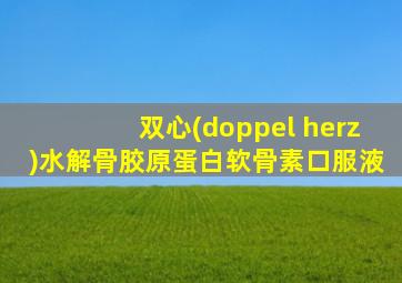 双心(doppel herz)水解骨胶原蛋白软骨素口服液